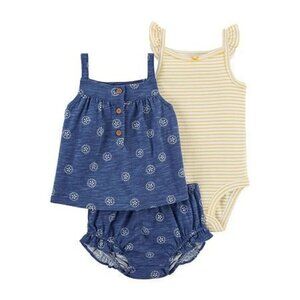 Baby Girls Floral Little Short Set 3 Piece